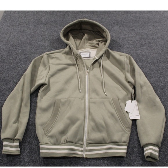 Hudson & Barrow Other - Hudson & Barrow Mens Small Fleece Full Zip Hoodie Sweatshirt‎ Sage Green